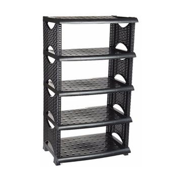 Freshlife Siyah Rattan Ayakkabılık