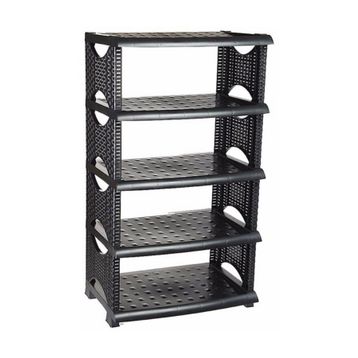 Freshlife Siyah Rattan Ayakkabılık