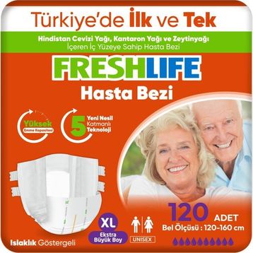 Freshlife XLarge Yetişkin Belbantlı 4x30 Adet Hasta Bezi