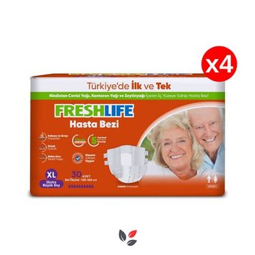 Freshlife XLarge Yetişkin Belbantlı 4x30 Adet Hasta Bezi