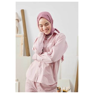 Freshscarfs Bambu Gül Pembe Eşarp