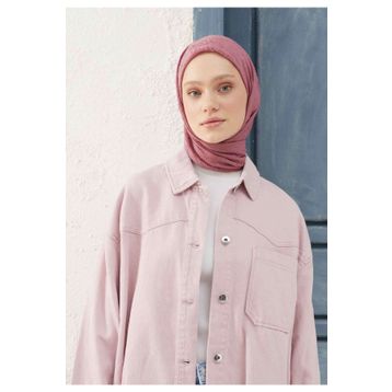 Freshscarfs Bambu Gül Pembe Eşarp
