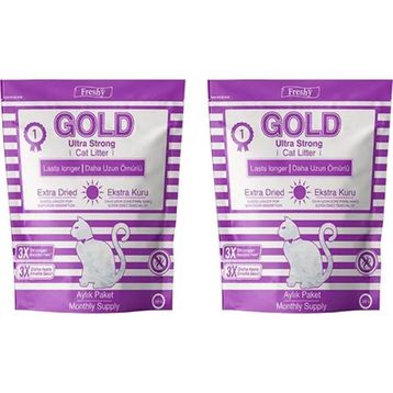 Freshy Gold Silika 2x3.8 lt Kristal Kedi Kumu