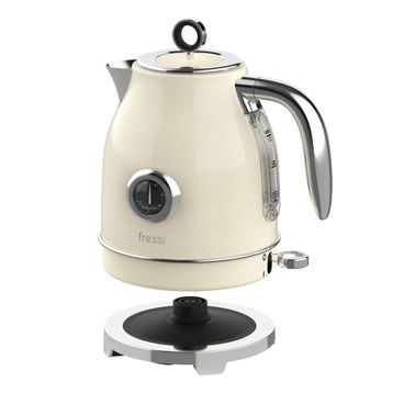 Fressi FR-KT05 Vintheat 1.7 lt Isı Göstergeli Retro Krem Kablosuz Kettle Su Isıtıcısı