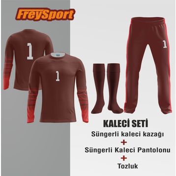 FreySport Active Bordo Kırmızı Kaleci Seti