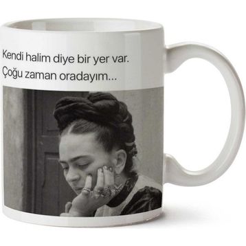 Frida Kahlo Kendi Halim Baskılı Kupa