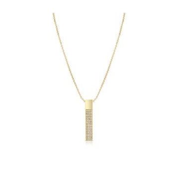 FRNCH FRJ30437-537-G Dikdörtgen Model Zirkon Taşlı Gold Renk Kadın Kolye