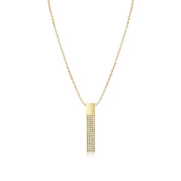FRNCH FRJ30437-537-G Dikdörtgen Model Zirkon Taşlı Gold Renk Kadın Kolye