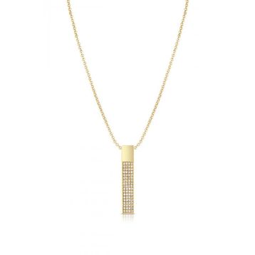 FRNCH FRJ30437-537-G Dikdörtgen Model Zirkon Taşlı Gold Renk Kadın Kolye