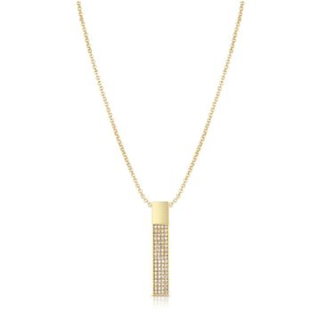 FRNCH FRJ30437-537-G Dikdörtgen Model Zirkon Taşlı Gold Renk Kadın Kolye