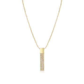 FRNCH FRJ30437-537-G Dikdörtgen Model Zirkon Taşlı Gold Renk Kadın Kolye