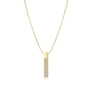 FRNCH FRJ30437-537-G Dikdörtgen Model Zirkon Taşlı Gold Renk Kadın Kolye