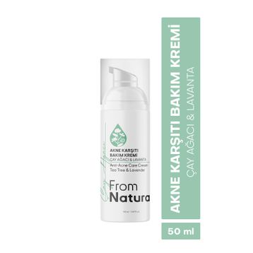 From Natura Çay Ağacı ve Lavanta Akne ve Siyah Nokta Karşıtı 50 ml Bakım Kremi