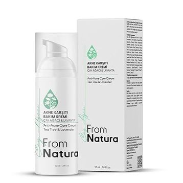 From Natura Çay Ağacı ve Lavanta Akne ve Siyah Nokta Karşıtı 50 ml Bakım Kremi