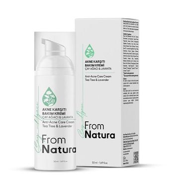 From Natura Çay Ağacı ve Lavanta Akne ve Siyah Nokta Karşıtı 50 ml Bakım Kremi