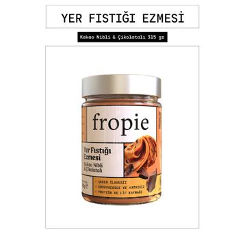 Fropie 315 gr Kakao Nibli ve Çikolatalı Yer Fıstığı Ezmesi