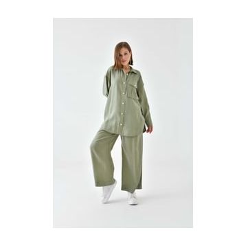 Ftz Women 30717 Haki Kadın Modal Cepli Takım