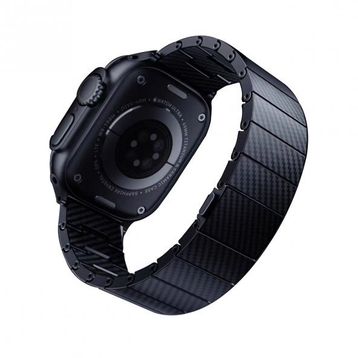 Fuchsia Apple Watch Ultra 38 mm KRD-90 600D Akıllı Saat Karbon Fiber Kordon