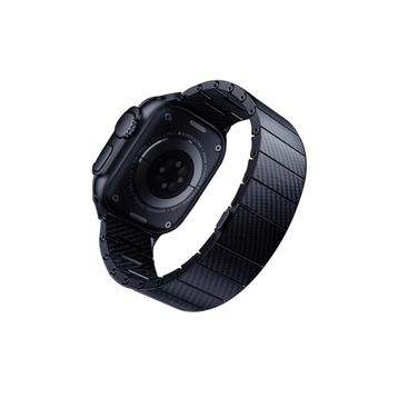 Fuchsia Apple Watch Ultra 44 mm KRD-90 600D Akıllı Saat Karbon Fiber Kordon
