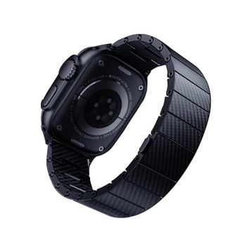 Fuchsia Apple Watch Ultra 44 mm KRD-90 600D Akıllı Saat Karbon Fiber Kordon