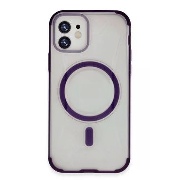 Fuchsia İphone 11 İle Uyumlu Hilton Kablosuz Şarj Özellikli Derin Mor Kapak