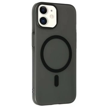 Fuchsia İphone 12 İle Uyumlu Tuna Pc Slim Kablosuz Şarj Özellikli Siyah Kapak