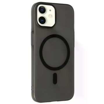 Fuchsia İphone 12 İle Uyumlu Tuna Pc Slim Kablosuz Şarj Özellikli Siyah Kapak