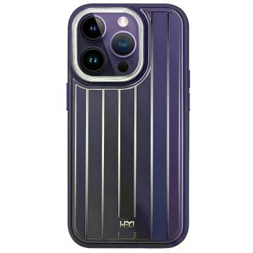 Fuchsia İphone 13 Pro Max İle Uyumlu Kılıf Hbc-190 Kolaj Derin Mor Kapak