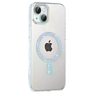 Fuchsia İphone 14 İle Uyumlu Move Taşlı Mavi Kablosuz Şarj Özellikli Kapak