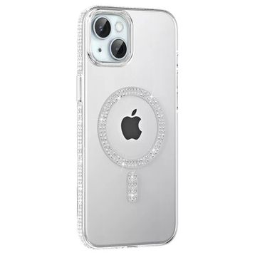 Fuchsia İphone 14 İle Uyumlu Move Taşlı Natural Grey Kablosuz Şarj Özellikli Kapak