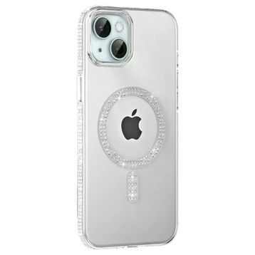 Fuchsia İphone 14 İle Uyumlu Move Taşlı Natural Grey Kablosuz Şarj Özellikli Kapak