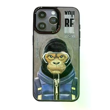 Fuchsia İphone 14 Pro İle Uyumlu Fun Natural Grey Kablosuz Şarj Özellikli Kapak