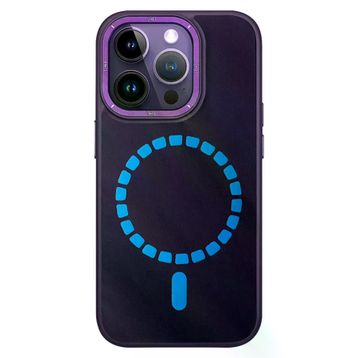 Fuchsia İphone 14 Pro İle Uyumlu Hbc-156 Forum Magneticsafe Kapak - Derin Mor Kılıf