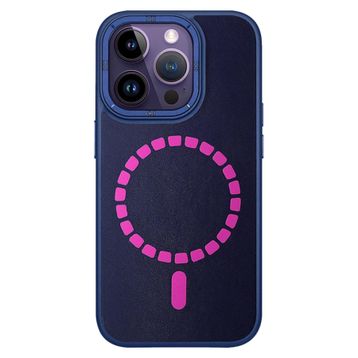 Fuchsia İphone 14 Pro İle Uyumlu Hbc-156 Forum Magneticsafe Kapak Lacivert Kılıf
