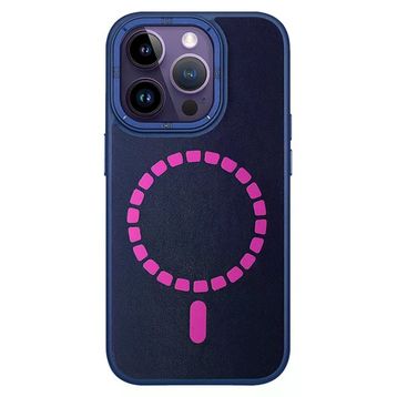 Fuchsia İphone 14 Pro İle Uyumlu Hbc-156 Forum Magneticsafe Kapak Lacivert Kılıf