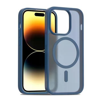 Fuchsia İphone 14 Pro İle Uyumlu Jota Lacivert Kablosuz Şarj Özellikli Kapak