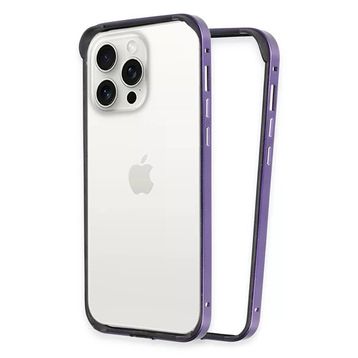 Fuchsia İphone 14 Pro İle Uyumlu Land Bumper Derin Mor Koruma Kapak
