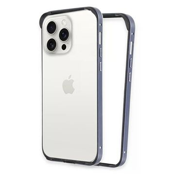 Fuchsia İphone 14 Pro İle Uyumlu Land Bumper Lacivert Koruma Kapak