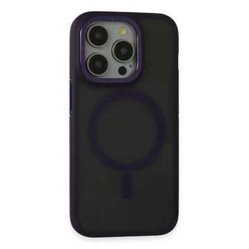 Fuchsia İphone 14 Pro İle Uyumlu Rocky Kablosuz Şarj Özellikli Derin Mor Kılıf