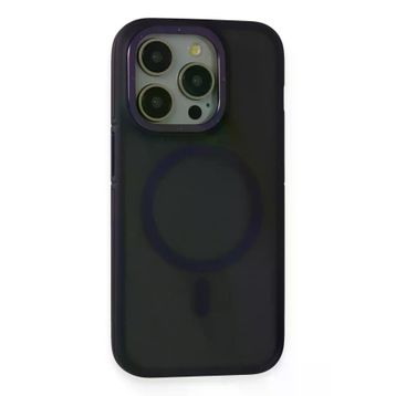Fuchsia İphone 14 Pro İle Uyumlu Rocky Kablosuz Şarj Özellikli Derin Mor Kılıf
