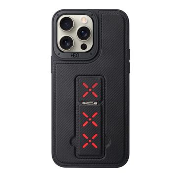 Fuchsia İphone 14 Pro Max İle Uyumlu Hbc-248 Lima Siyah Standlı Kapak