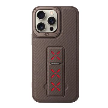 Fuchsia İphone 14 Pro Max İle Uyumlu Hbc-248 Lima Titan Gri Standlı Kapak