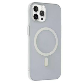 Fuchsia İphone 14 Pro Max İle Uyumlu Tuna Pc Slim Şeffaf Kablosuz Şarj Özellikli Kapak