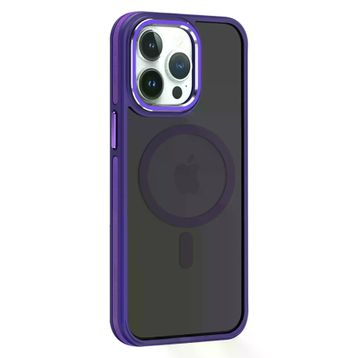 Fuchsia İphone 14 Pro Max İle Uyumlu Winner Derin Mor Kablosuz Şarj Özellikli Kapak