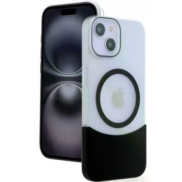 Fuchsia İphone 15 İle Uyumlu Velar Siyah Kablosuz Şarj Özellikli Kapak