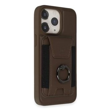 Fuchsia İphone 15 Pro İle Uyumlu Hbc-228 Havana Titan Gri Magnet Kartvizitli Kapak