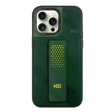 Fuchsia İphone 15 Pro İle Uyumlu Hbc-239 Colombo Koyu Yeşil Standlı Kapak