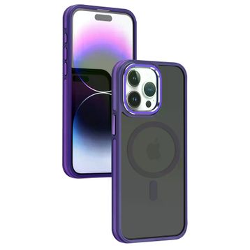 Fuchsia İphone 15 Pro İle Uyumlu Winner Derin Mor Kablosuz Şarj Özellikli Kapak