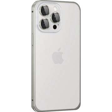 Fuchsia İphone 15 Pro Max İle Uyumlu Metal Bumper Gri Mat Kapak