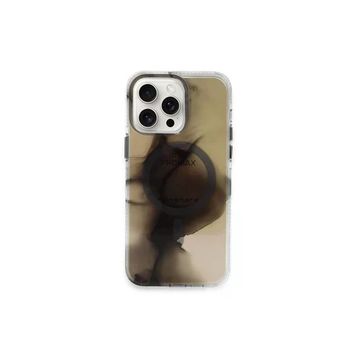 Fuchsia İphone 15 Pro Max İle Uyumlu Phantom Siyah Kablosuz Şarj Özellikli Kapak